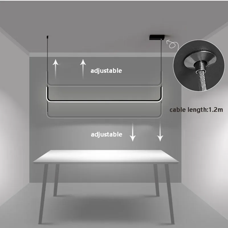Minimalistisches Dimmbares LED Pendelleuchte für Esszimmer und Küche