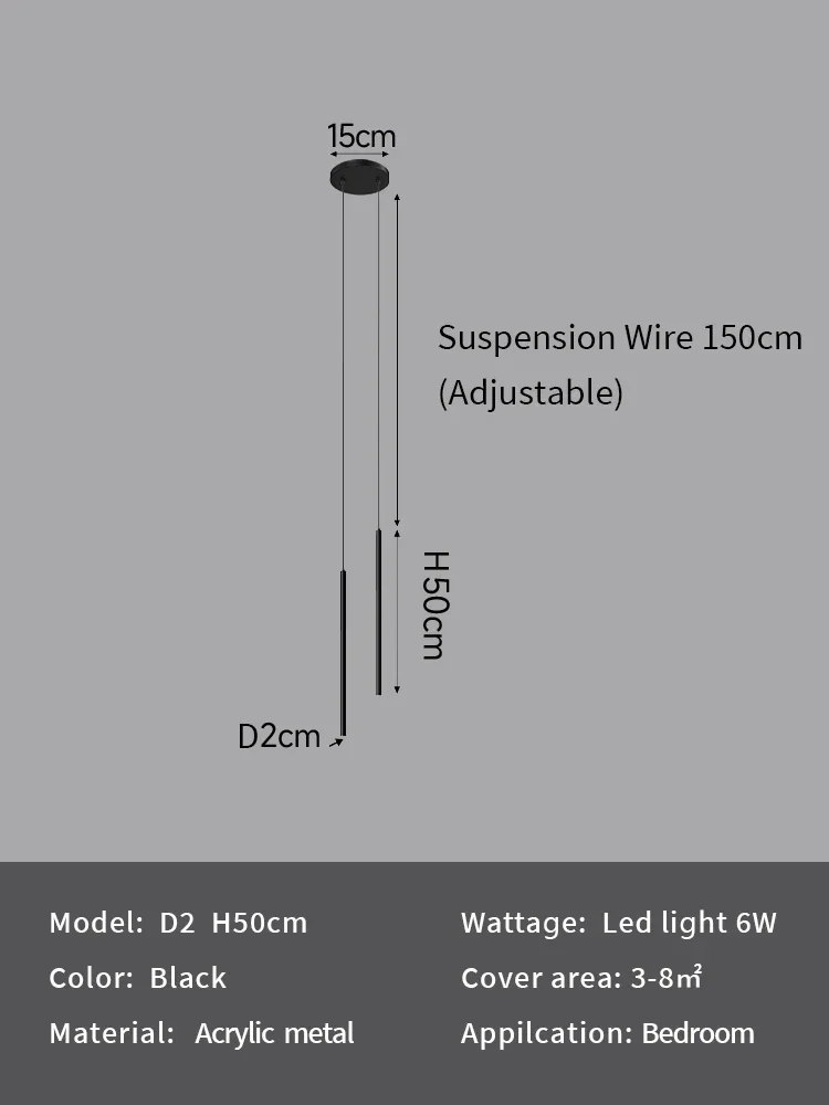 Modernes Minimalistisches LED Pendelleuchte für Schlafzimmer und Coffee Shop