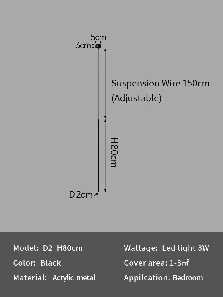 Modernes Minimalistisches LED Pendelleuchte für Schlafzimmer und Coffee Shop