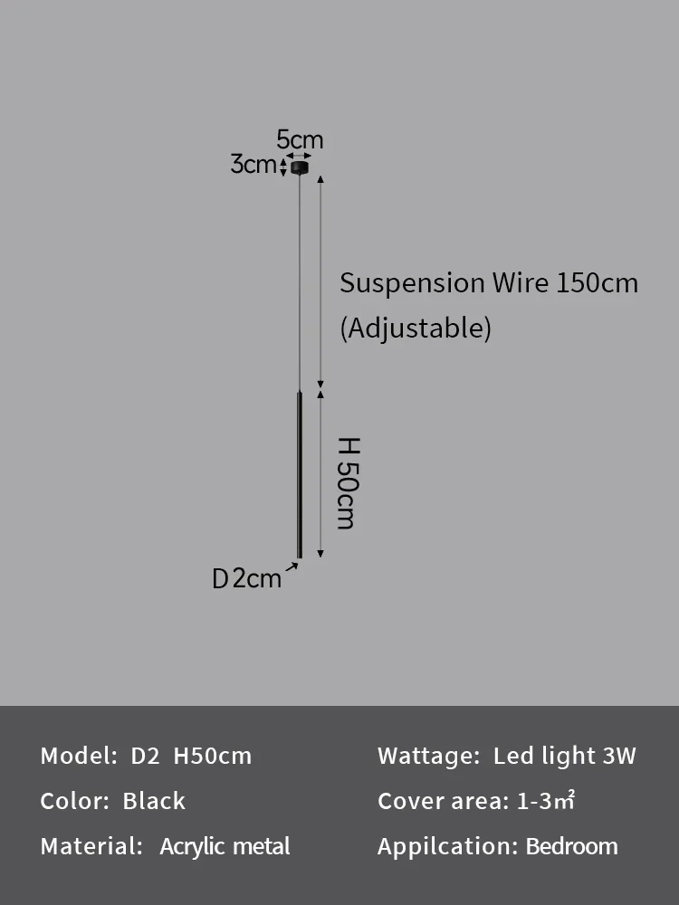 Modernes Minimalistisches LED Pendelleuchte für Schlafzimmer und Coffee Shop
