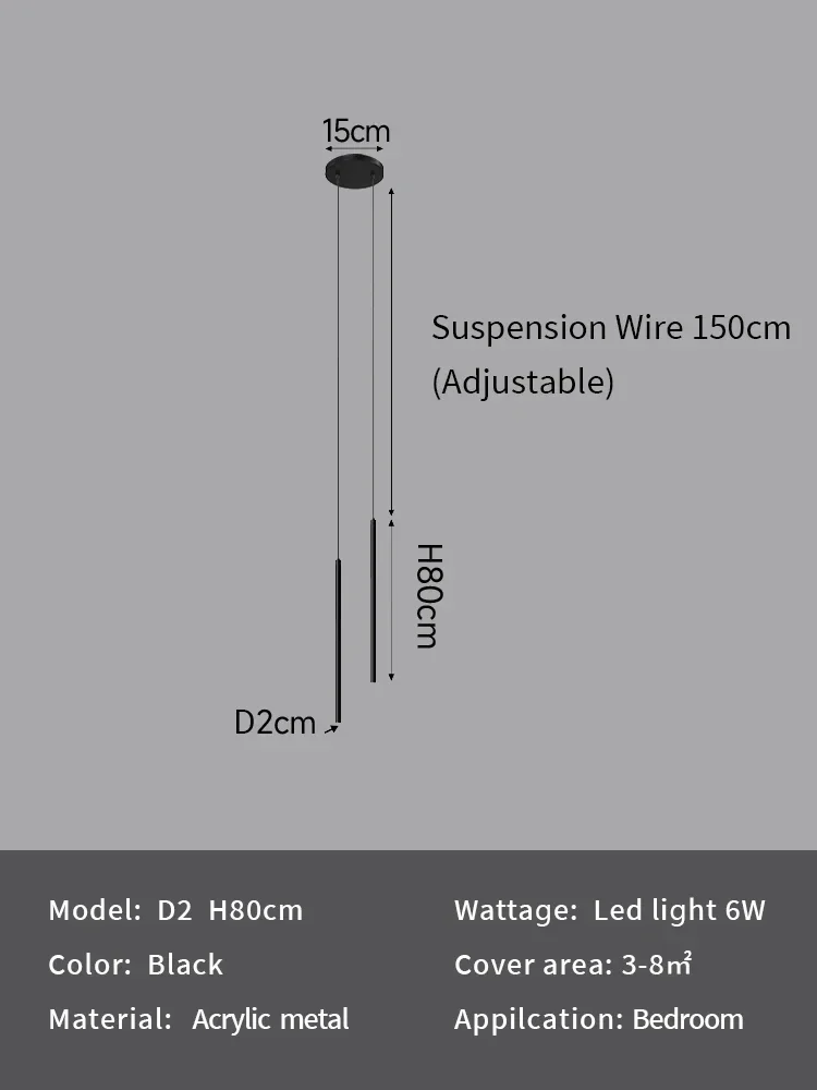 Modernes Minimalistisches LED Pendelleuchte für Schlafzimmer und Coffee Shop