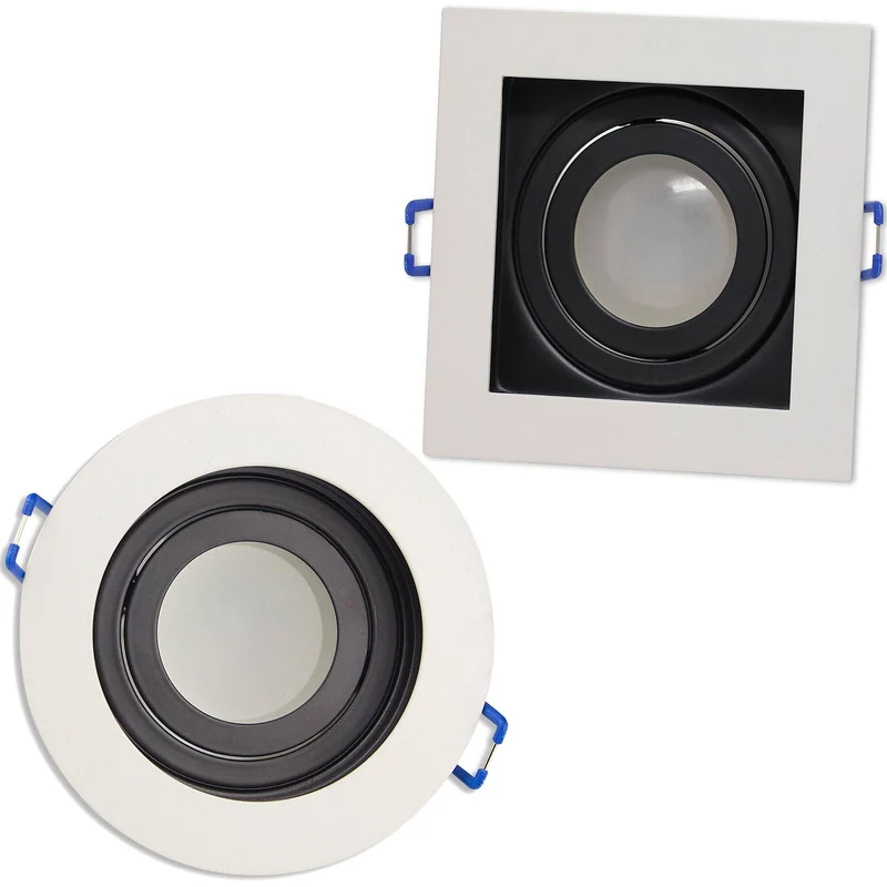 LED Einbaustrahler 1-9W eckig rund 230V GU10 90-95mm Bohrloch schwenkbar