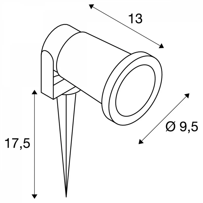 SLV Gartenstrahler SLV BIG NAUTILUS QPAR51 IP65 GU10 mit Erdspieß