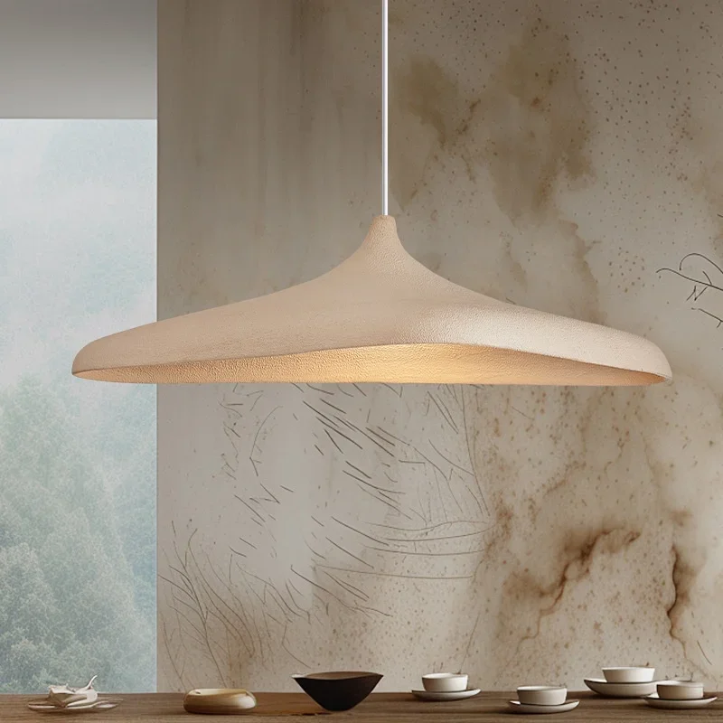 Wabi-Sabi Pendelleuchte Organisch für Wohn- und Esszimmer Naturmaterialien
