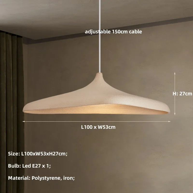 Wabi-Sabi Pendelleuchte Organisch für Wohn- und Esszimmer Naturmaterialien