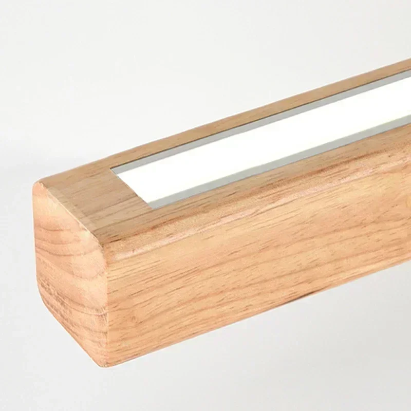 Moderne Lineare Holz LED Pendelleuchte für Esszimmer und Büro