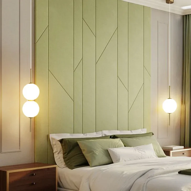 Moderne Glaskugel Pendelleuchte für Schlafzimmer und Eingangsbereich Deko