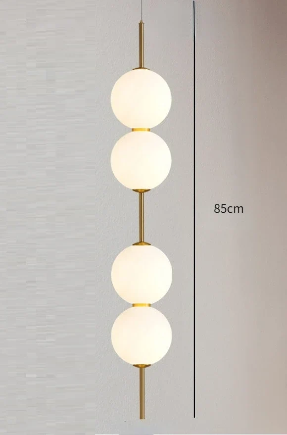 Moderne Glaskugel Pendelleuchte für Schlafzimmer und Eingangsbereich Deko