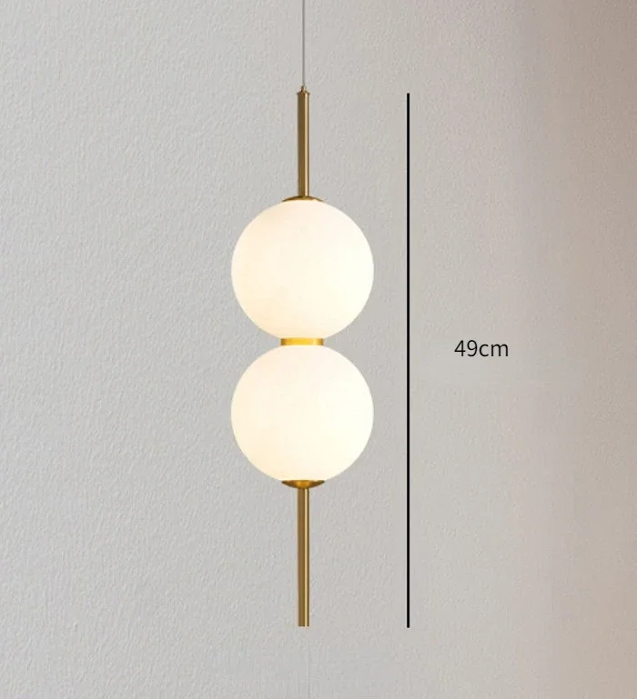 Moderne Glaskugel Pendelleuchte für Schlafzimmer und Eingangsbereich Deko
