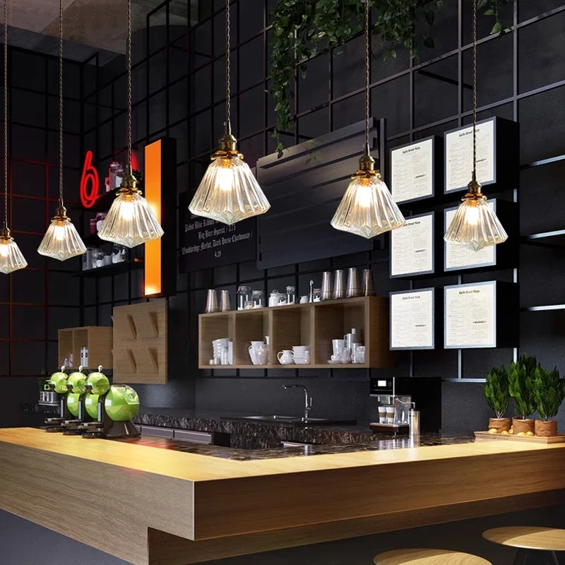 Florales Glas Pendelleuchte Romantisch für Modernes Esszimmer und Café