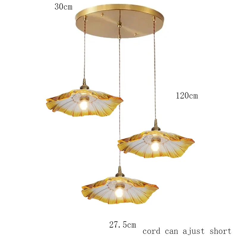 Florales Glas Pendelleuchte Romantisch für Modernes Esszimmer und Café