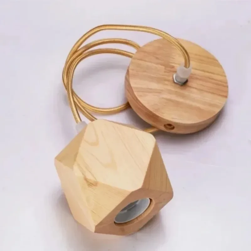 Vintage Holz Pendelleuchte für Restaurants und Gemütliche Wohnräume