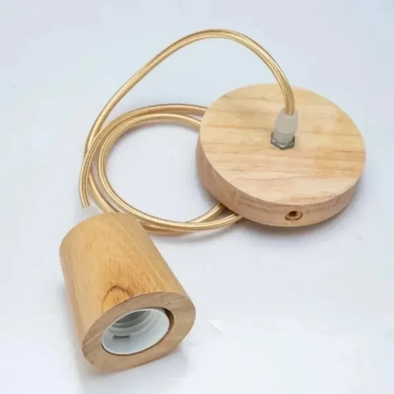 Vintage Holz Pendelleuchte für Restaurants und Gemütliche Wohnräume