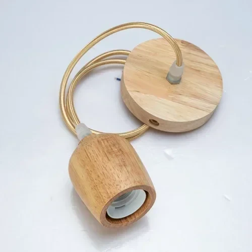 Vintage Holz Pendelleuchte für Restaurants und Gemütliche Wohnräume