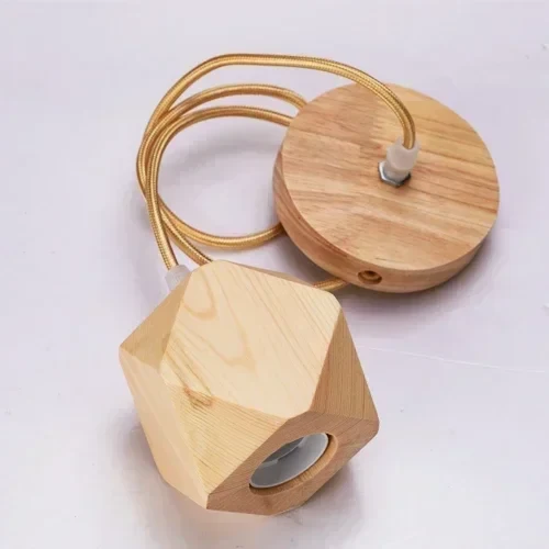 Vintage Holz Pendelleuchte für Restaurants und Gemütliche Wohnräume