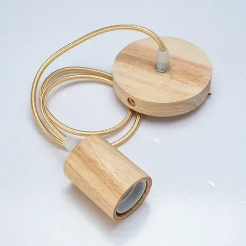 Vintage Holz Pendelleuchte für Restaurants und Gemütliche Wohnräume