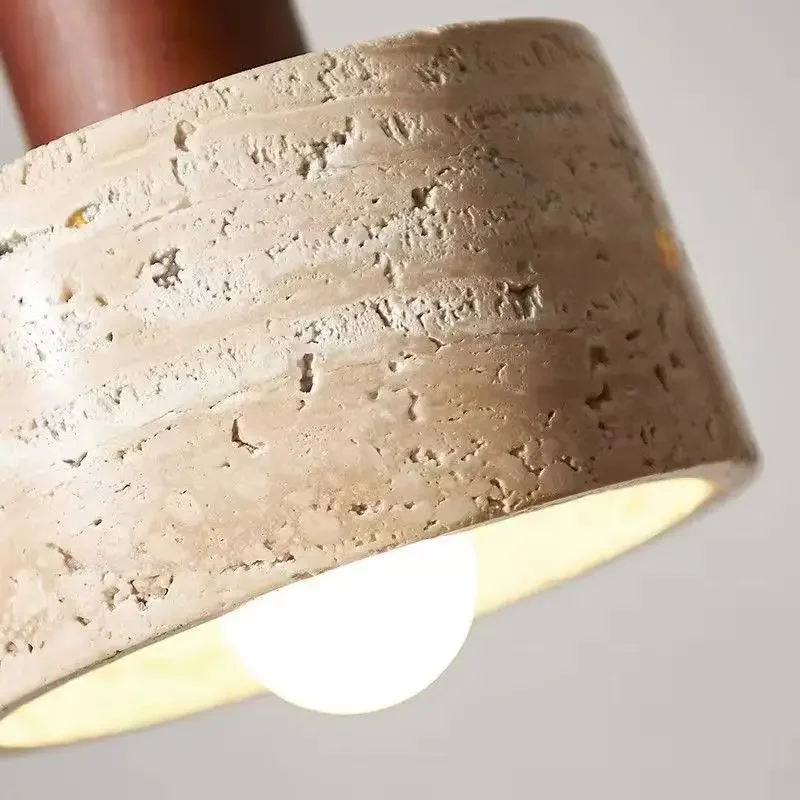 Wabi-Sabi Travertin Pendelleuchte für Esszimmer und Kücheninsel