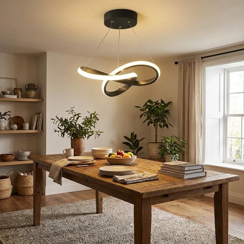Nordische LED Pendelleuchte für Esszimmer und Modernes Wohnzimmer