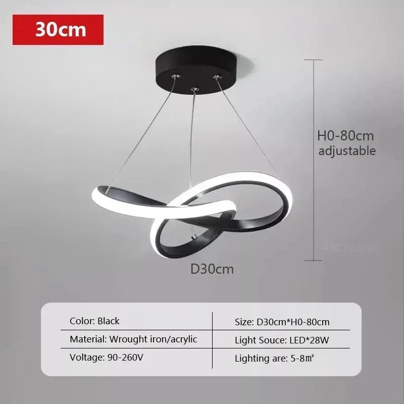Nordische LED Pendelleuchte für Esszimmer und Modernes Wohnzimmer
