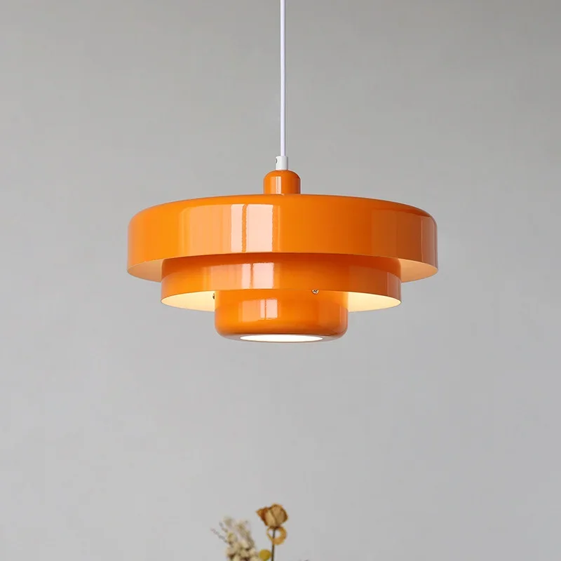 Mid-Century Orange Pendelleuchte Retro für Restaurants und Modernes Interieur