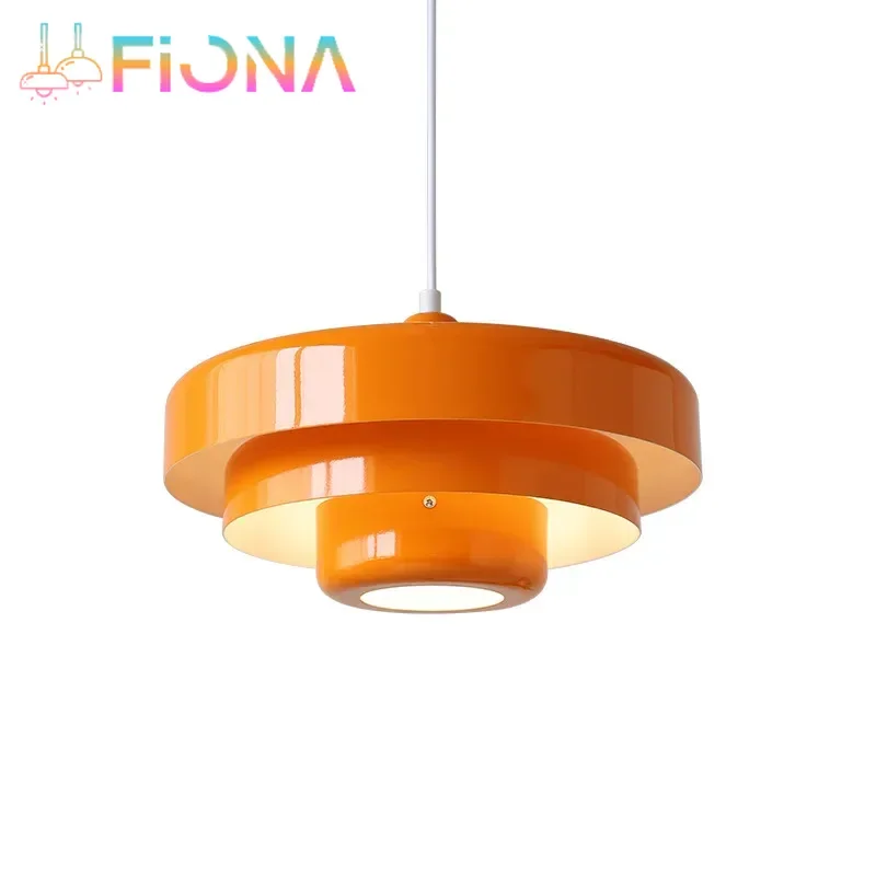 Mid-Century Orange Pendelleuchte Retro für Restaurants und Modernes Interieur