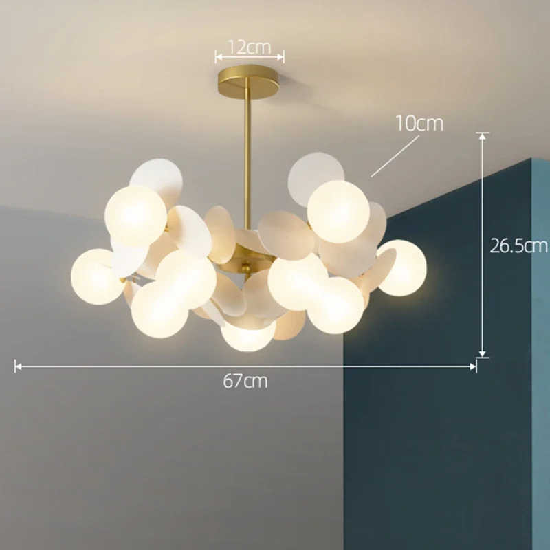 Moderner LED Ast Kronleuchter Organisch für Luxuriöses Wohnzimmer und Schlafzimmer
