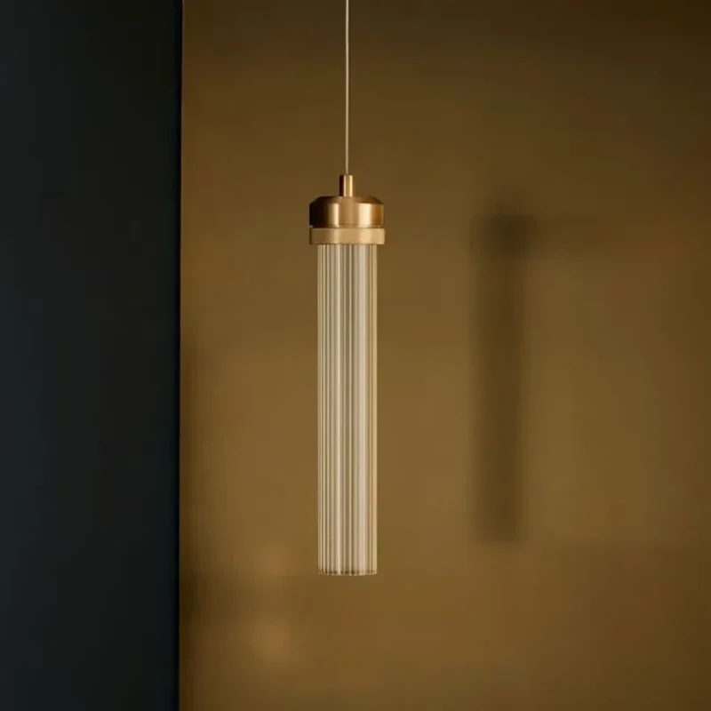 Moderne Glas Pendelleuchte für Kücheninsel und Nachtlicht am Bett