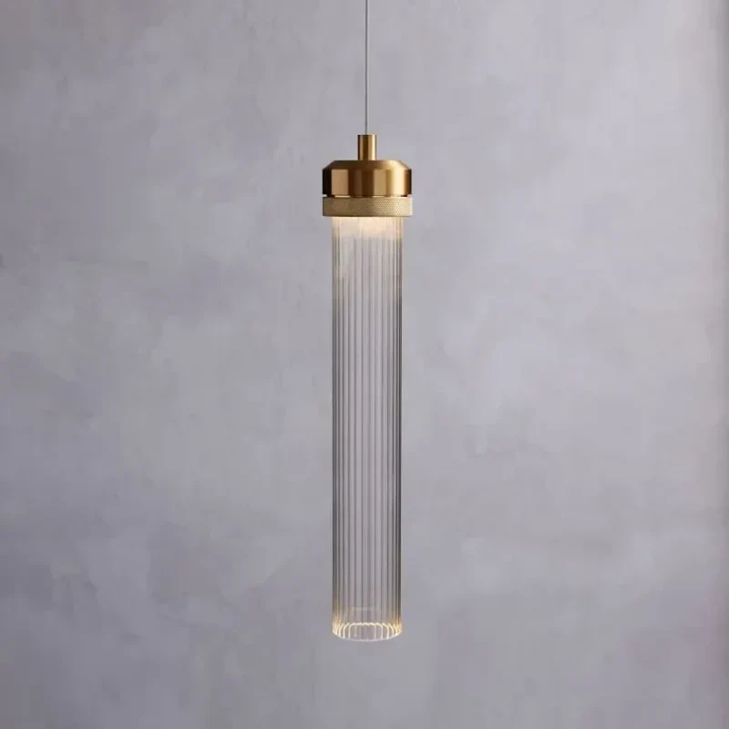 Moderne Glas Pendelleuchte für Kücheninsel und Nachtlicht am Bett