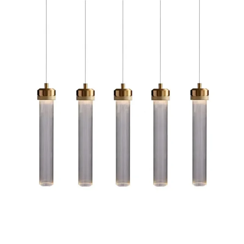 Moderne Glas Pendelleuchte für Kücheninsel und Nachtlicht am Bett