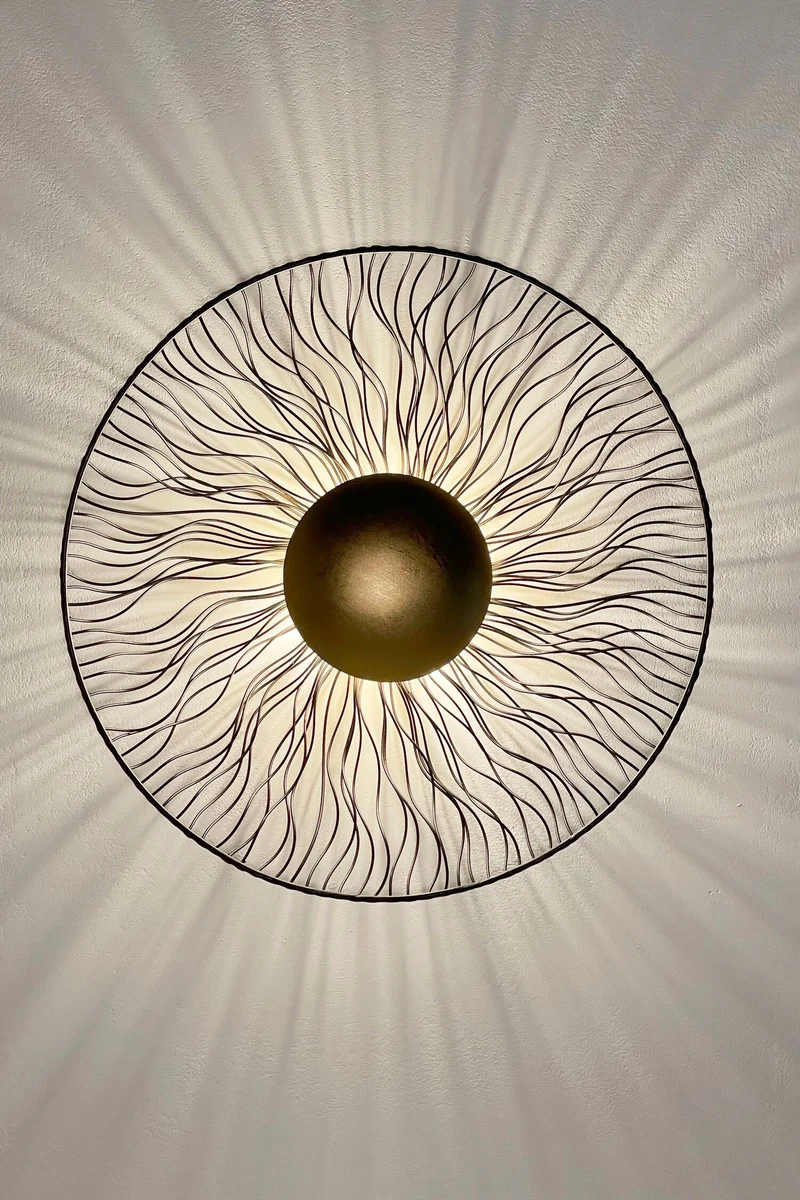 Wandlampe Valentina Due 6-flammig Rund Ø 60cm Gold