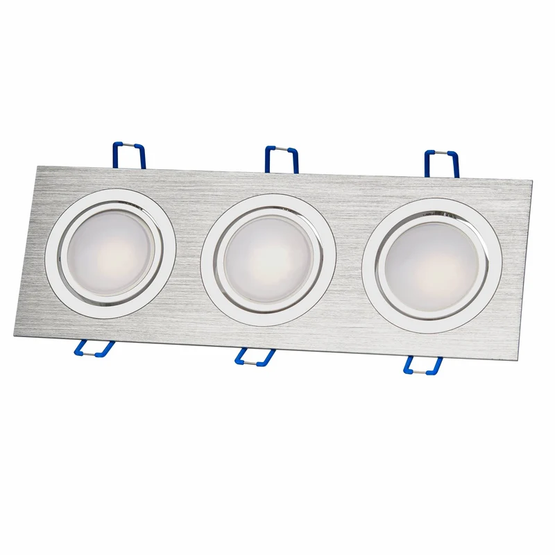 LED Einbaustrahler 1-9W 1 2 3 flammig schwenkbar eckig flach GU10 230V