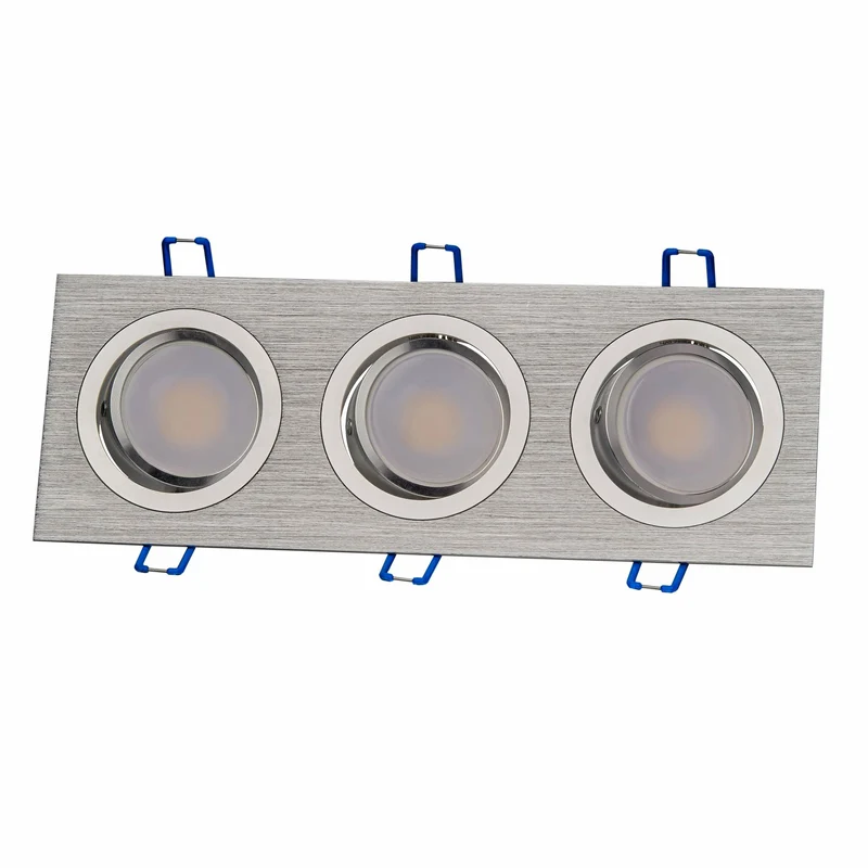LED Einbaustrahler 1-9W 1 2 3 flammig schwenkbar eckig flach GU10 230V