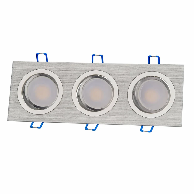 LED Einbaustrahler 1-9W 1 2 3 flammig schwenkbar eckig flach GU10 230V