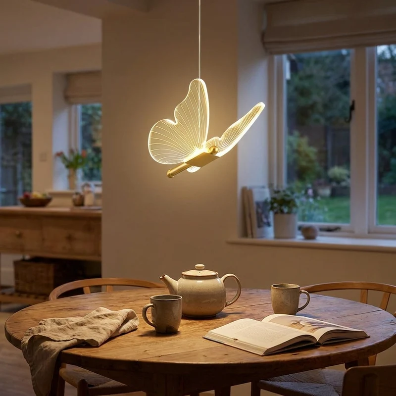 Moderne Schmetterling Pendelleuchte für Esszimmer und Wohnzimmer Design