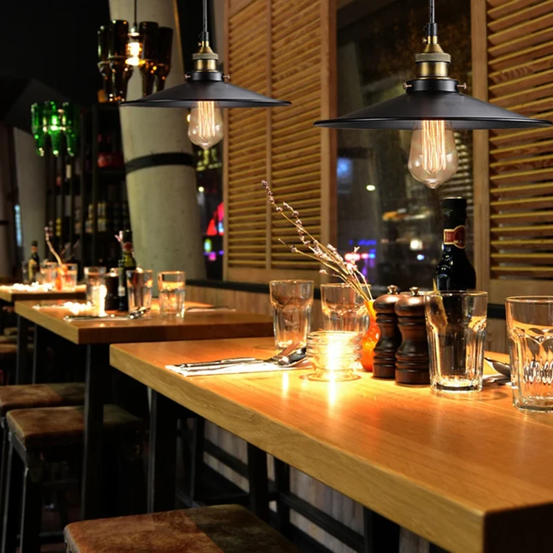 Industrielle Eisen Pendelleuchte Vintage für Café und Küche Retro Charakter