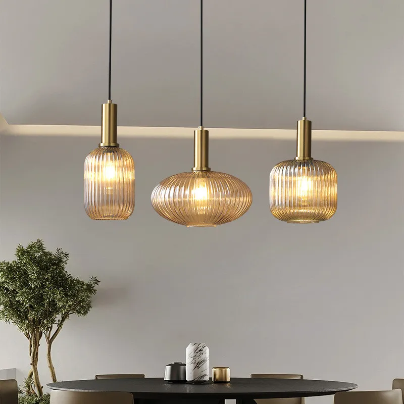 Bunte Retro Glas Pendelleuchte für Modernes Esszimmer und Café