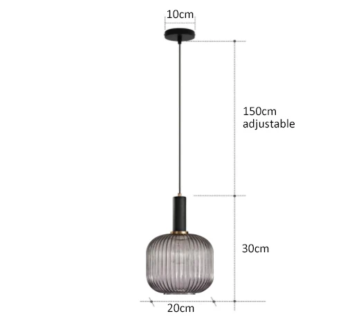 Bunte Retro Glas Pendelleuchte für Modernes Esszimmer und Café