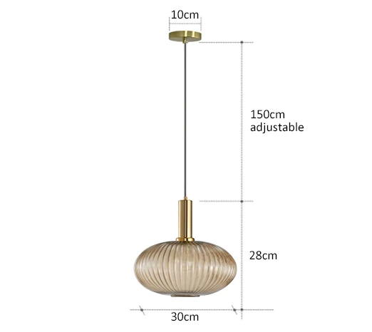 Bunte Retro Glas Pendelleuchte für Modernes Esszimmer und Café
