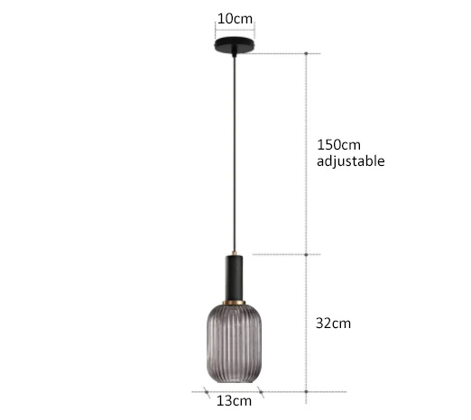 Bunte Retro Glas Pendelleuchte für Modernes Esszimmer und Café