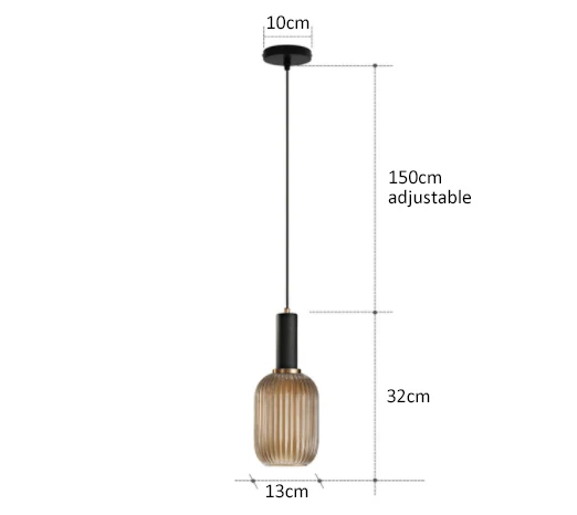 Bunte Retro Glas Pendelleuchte für Modernes Esszimmer und Café