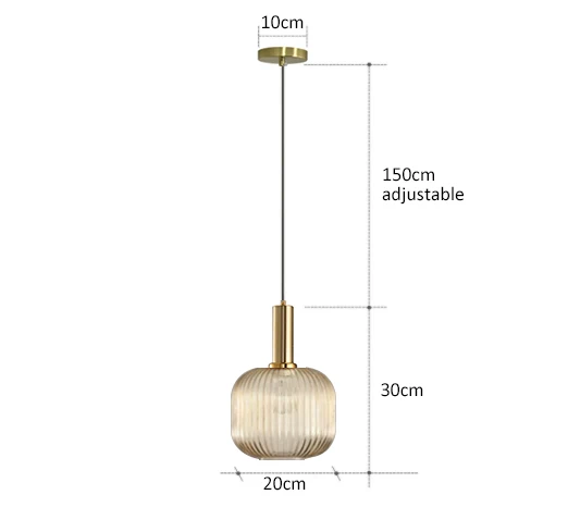 Bunte Retro Glas Pendelleuchte für Modernes Esszimmer und Café