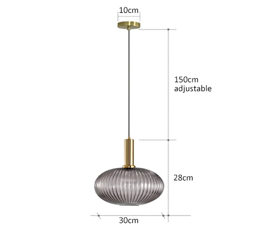 Bunte Retro Glas Pendelleuchte für Modernes Esszimmer und Café