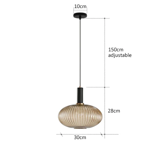 Bunte Retro Glas Pendelleuchte für Modernes Esszimmer und Café