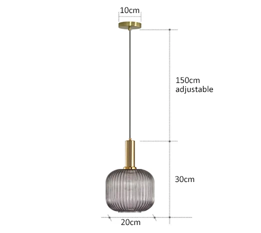 Bunte Retro Glas Pendelleuchte für Modernes Esszimmer und Café