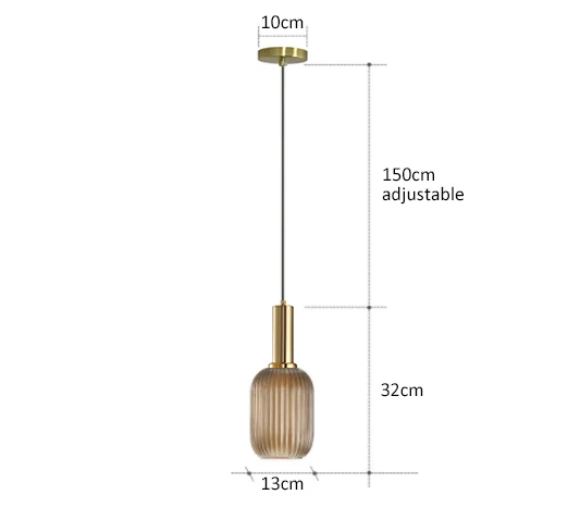 Bunte Retro Glas Pendelleuchte für Modernes Esszimmer und Café