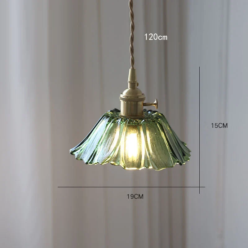 Florales Glas Pendelleuchte Vintage für Elegant Eingerichtete Wohnräume
