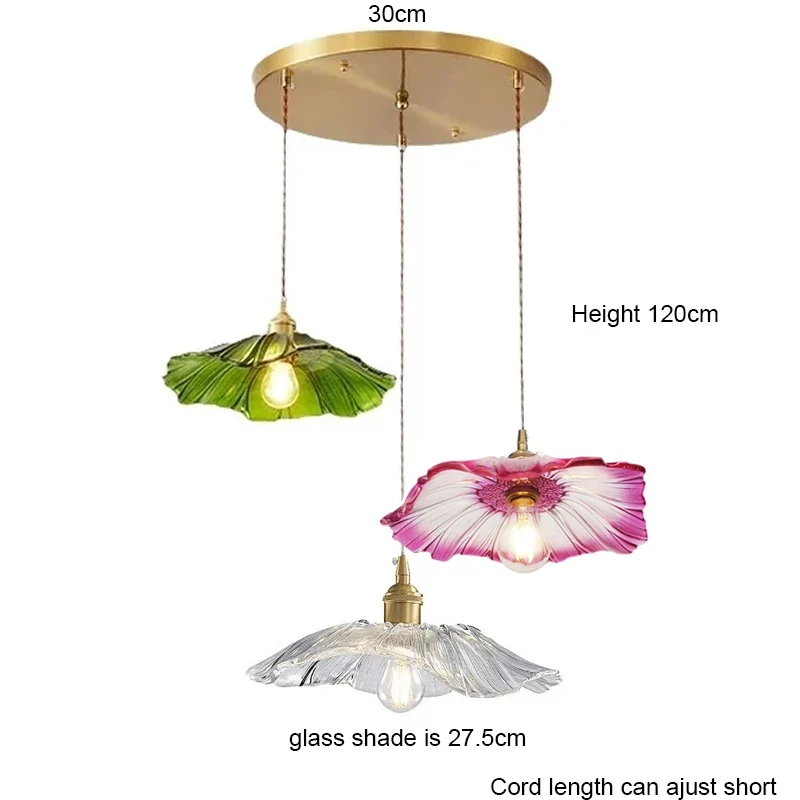 Florales Glas Pendelleuchte Vintage für Elegant Eingerichtete Wohnräume