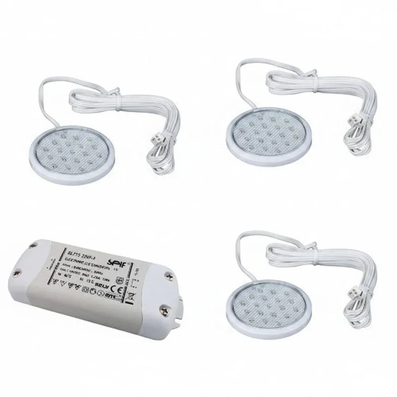 19er 3x1W LED Unterbauleuchte Flach inkl LED Trafo