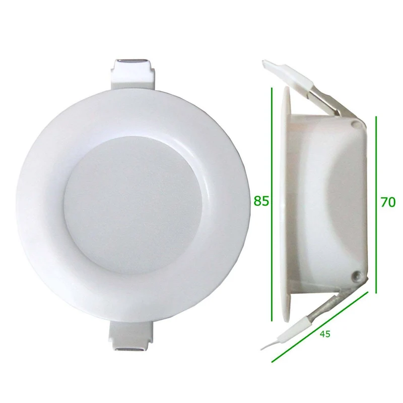 LED Einbaustrahler 30mm Bohrlochtiefe 8W IP 44 230 Volt Spot Licht Panel