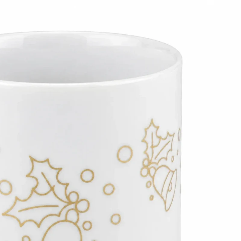 Weihnachtliches Teelichtglas Porzellan Glocke Weiß – Sompex